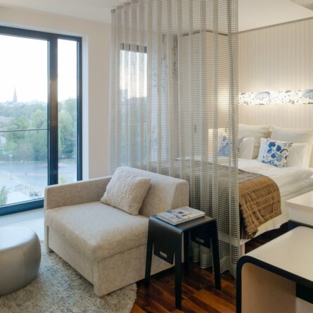 Scandic Berlin Potsdamer Platz Hotel Zimmer mit Doppelbett