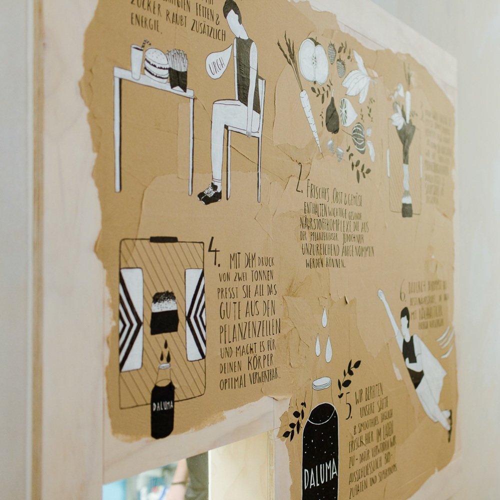 Daluma vegane Snacks Rosenthaler Platz Mitte Illustration