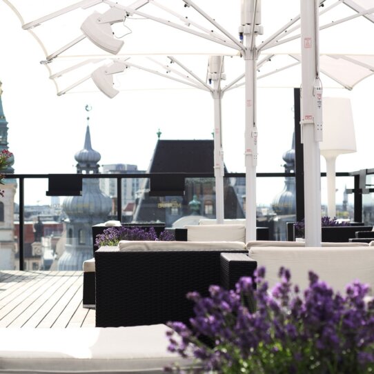 Bloom Dachterrasse Cafe Bar Wien Ausblick