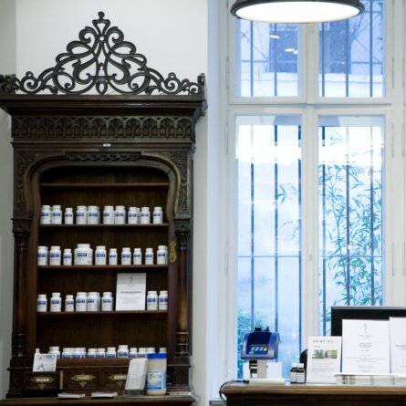 Saint Charles Apotheke Wien Regal