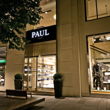 Paul Vienna Herrenausstatter Wien Außenansicht