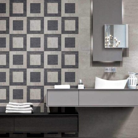 Kerana Fliesen aus Naturstein Stilwerk Berlin Bad in grau