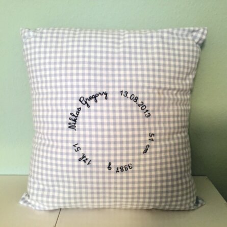 EJDO Zürich besticktes Kissen