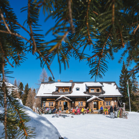 Waidzeit Galsterbergalm im Schnee