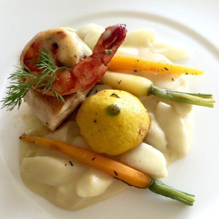 FX Mayr Health Center Wörthersee Speisen Gambas