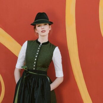 Amsel München Seidendirndl Grün Amsel München Seidendirndl Grün