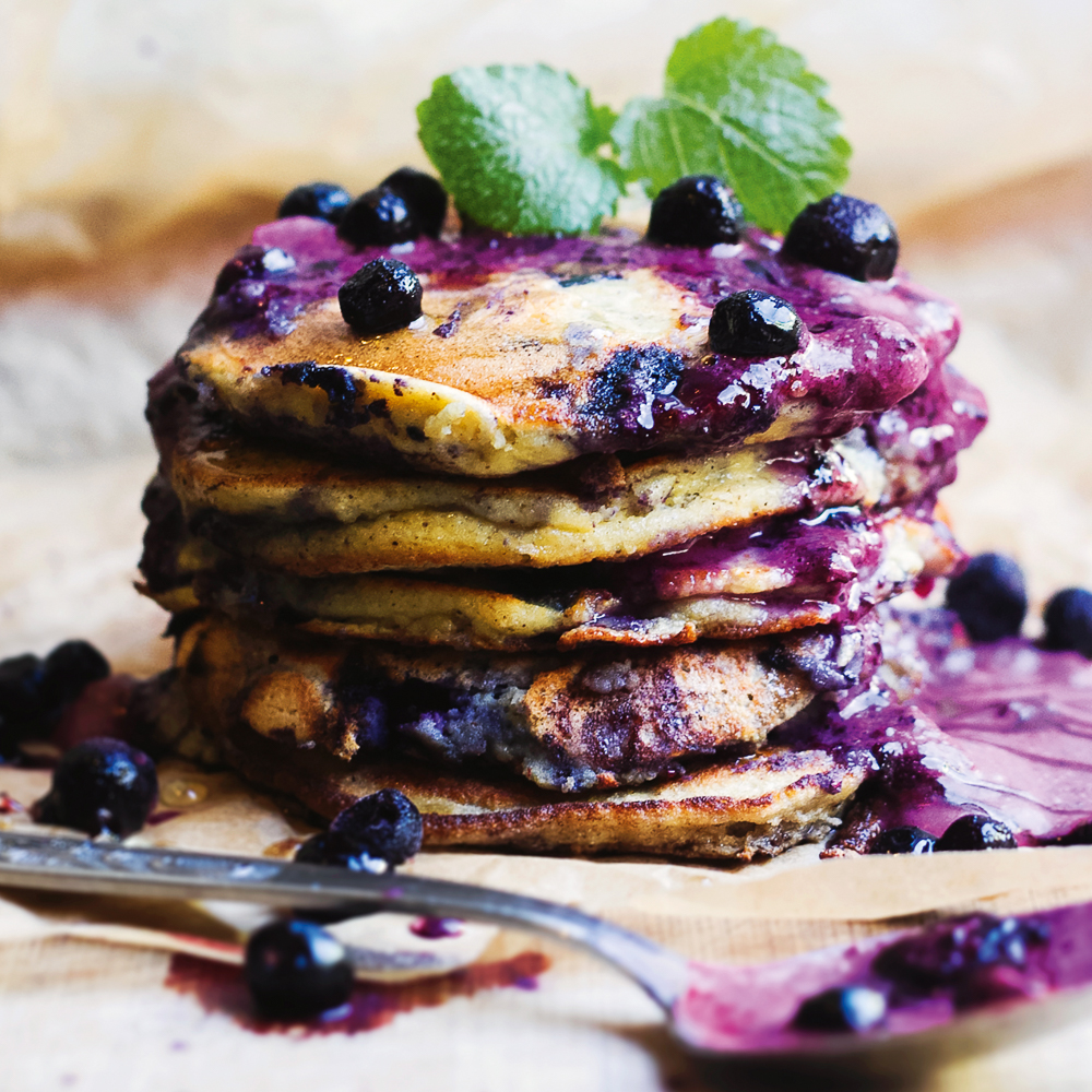 Gesunder Genuss Blaubeer Pfannkuchen