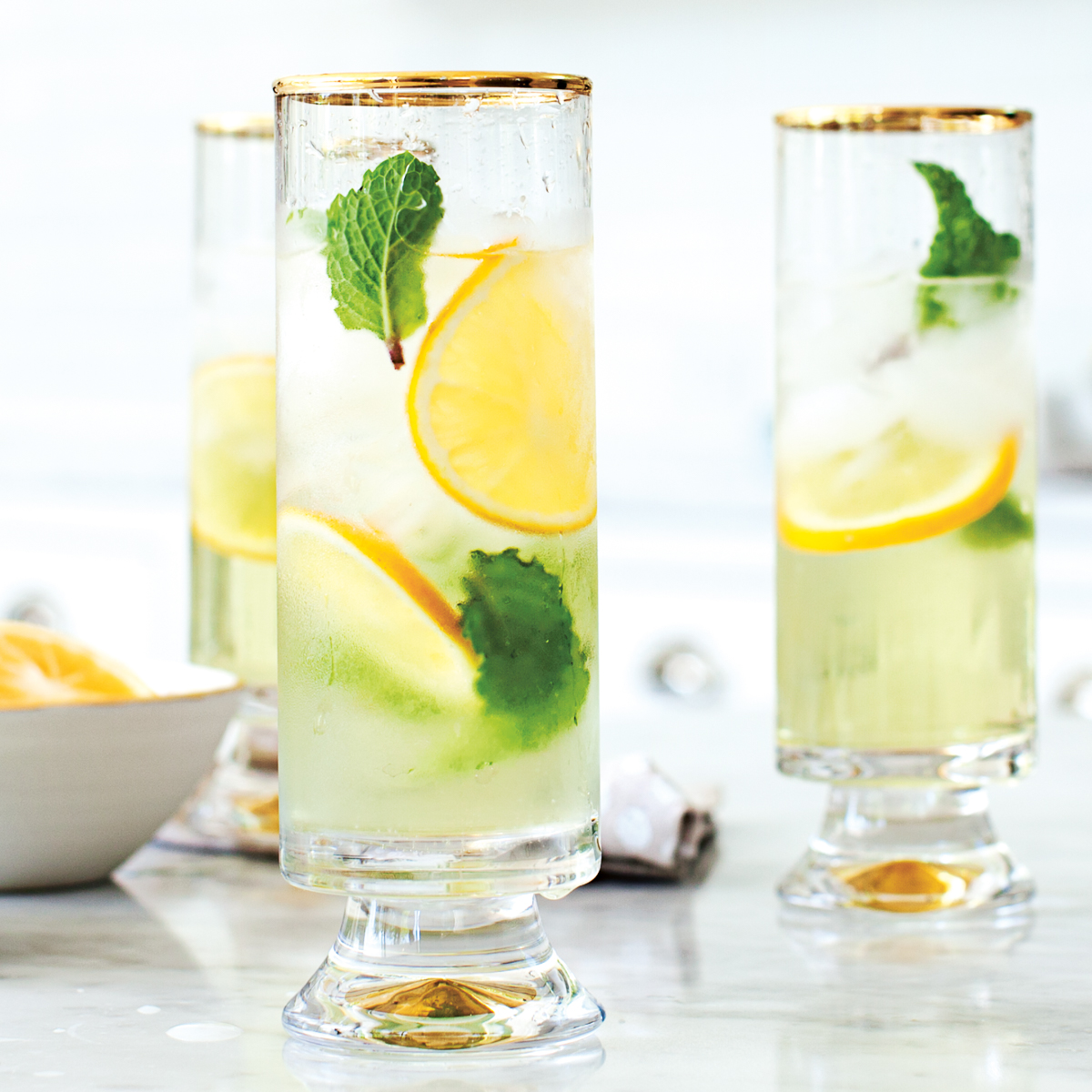 Cocktail mit Minzsirup