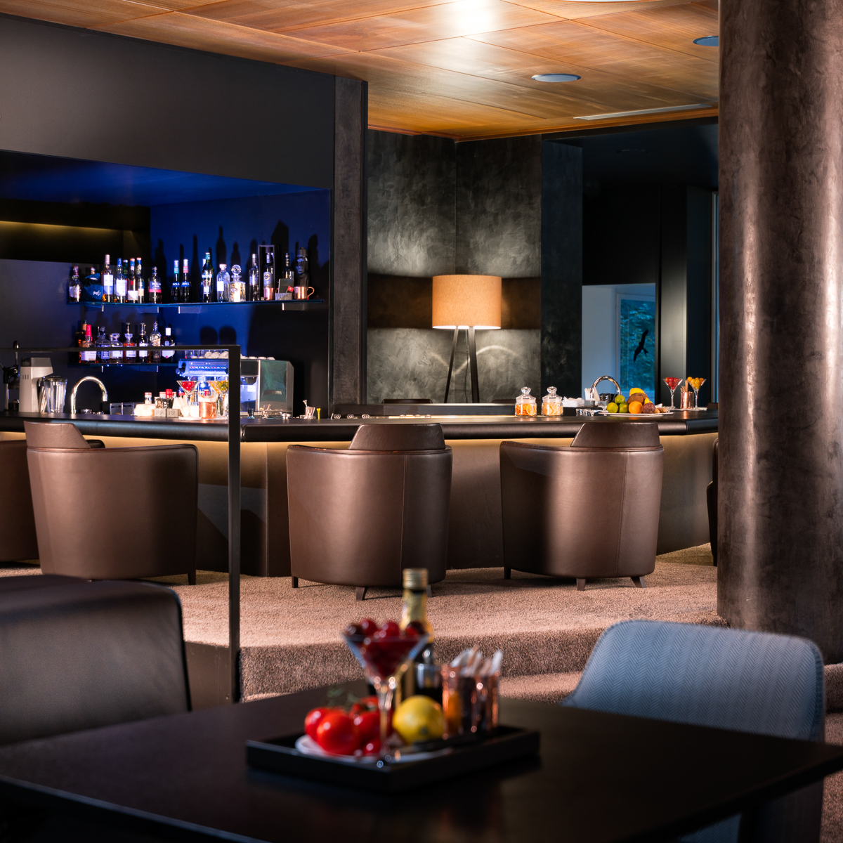 7132 Hotel in Vals Blue Bar