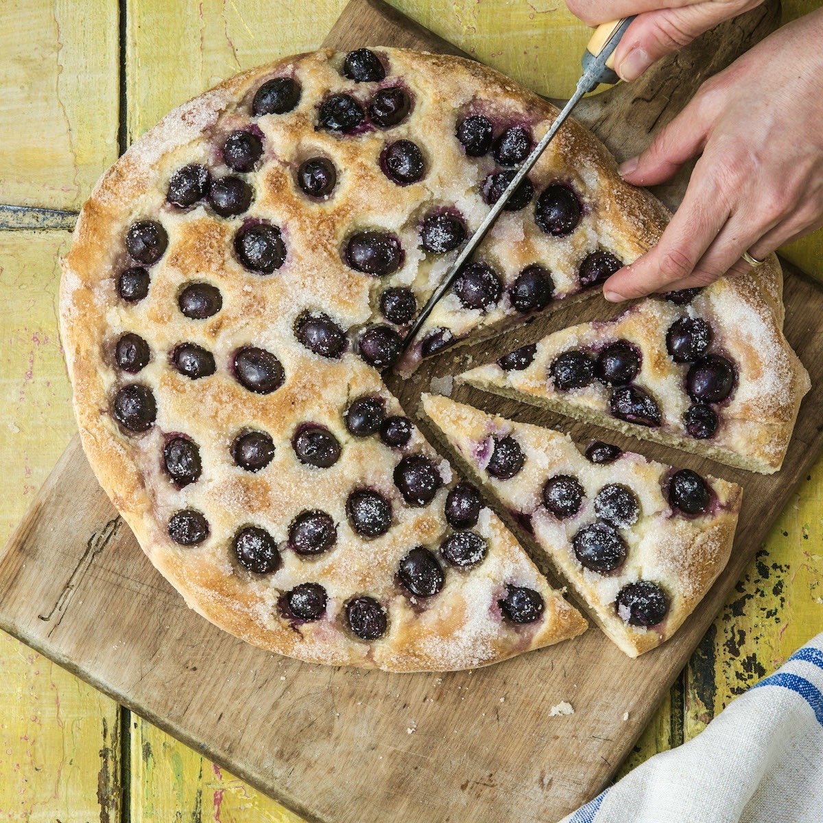 Süße Focaccia mit Trauben von Csaba dalla Zorza