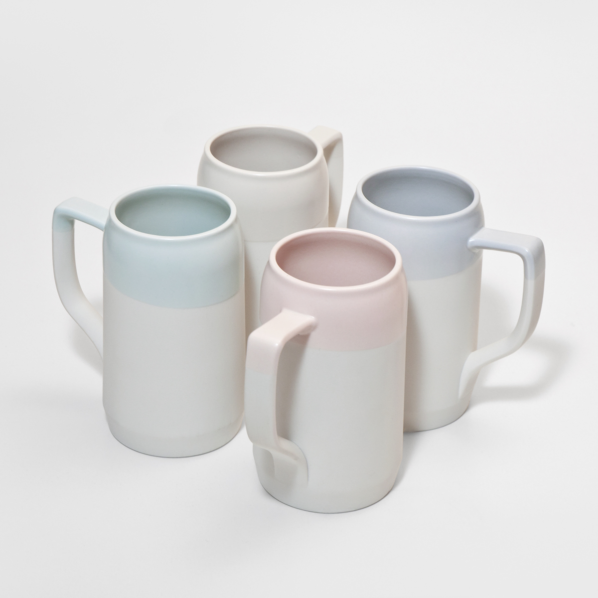 Bierkrug Serie Seidla von Res Anima_Viererset Pastelltöne Bierkrug Serie Seidla von Res Anima_Viererset Pastelltöne