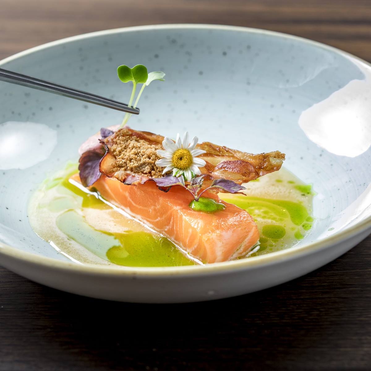 Konfierte Lachsforelle