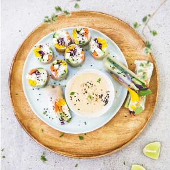 Sommerrollen mit Sesam-Ingwer-Dip