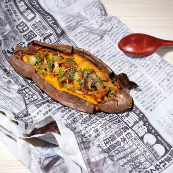 Rezept für Süsskartoffel – mit Pilzen und Miso-Butter