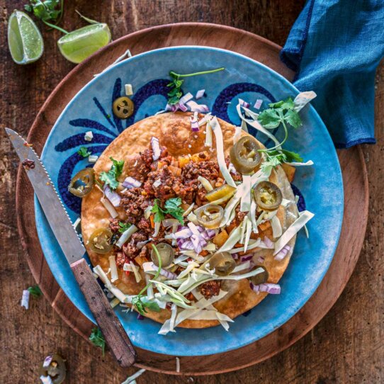 Rezept für Tostada mit Picadillo