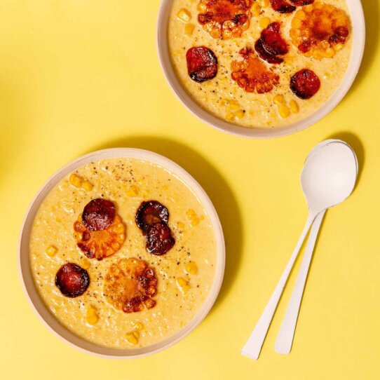 Maisschaumsüppchen mit Chorizo Maisschaumsüppchen mit Chorizo