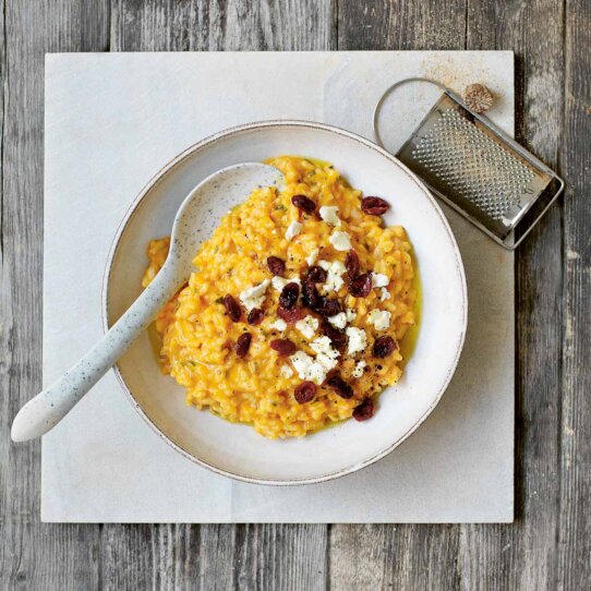 Risotto mit Kürbis und Ziegenkäse