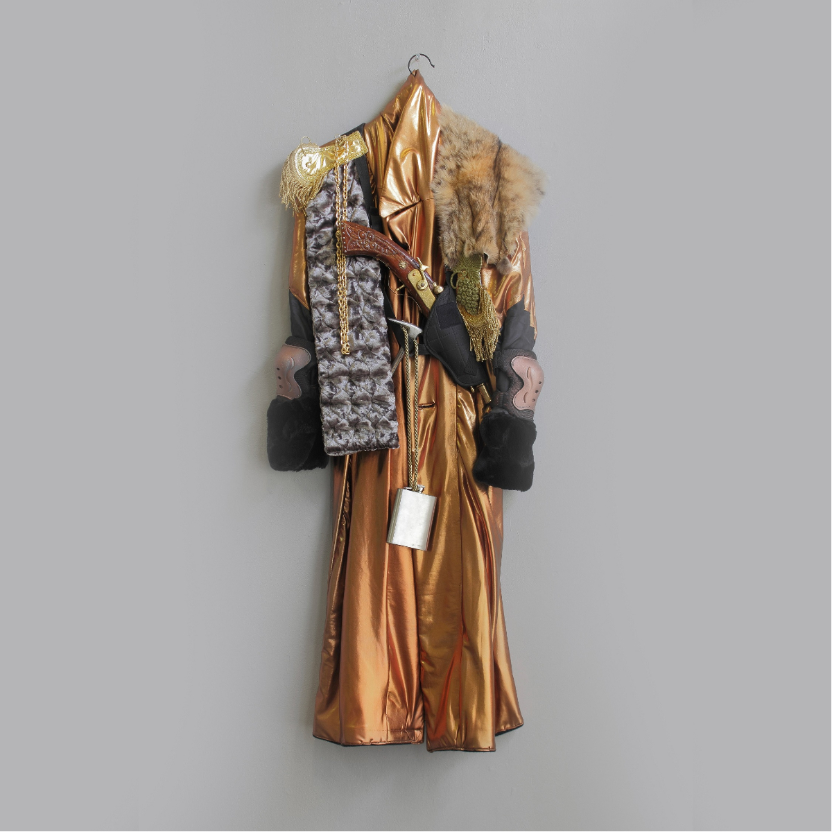 PREPPER COAT, 2016, wall sculpture &  performance costume  @SOME DEMONSTRATIONS by Charlie Stein  @MANIFESTA, 2016, Zurich