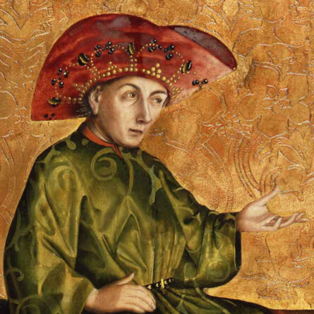 Ausschnitt_ Konrad Witz, Die Königin von Saba vor Salomo, Staatliche Museen zu Berlin, Gemäldegalerie Jörg P. Anders