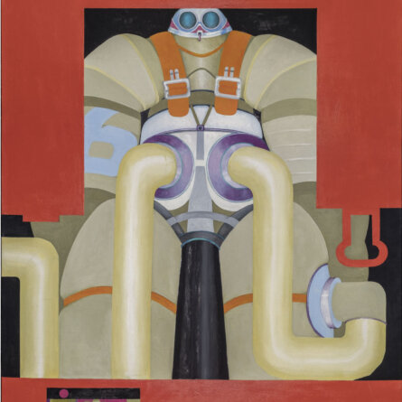 Bettina von Arnim, Optiman, 1969l auf Leinwand138 x 112 x 3 cm Staatliche Museen zu Berlin, Nationalgalerie  Mathias Vlzke  VG Bild-Kunst, Bonn 2021