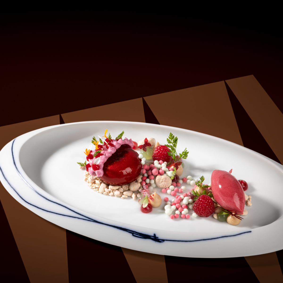 Restaurant Golvet Berlin Himbeer und Hibiskus