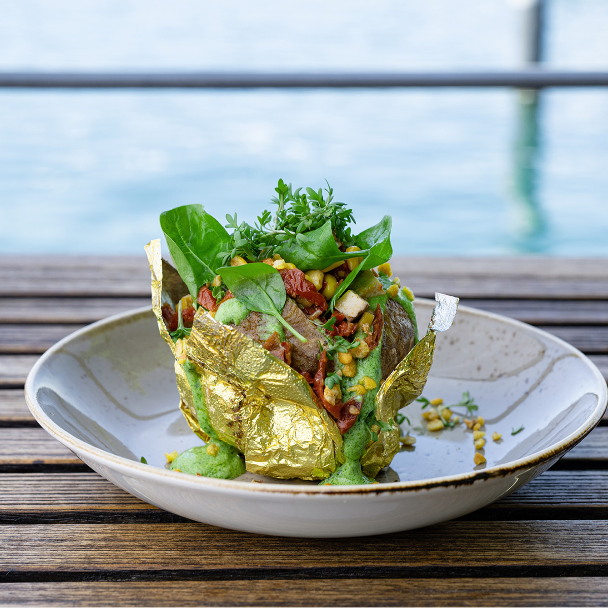 Biergarten Sonne Dolder Zuerich Backkartoffel