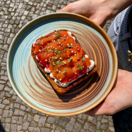 Brioche Toast with Ricotta Sorrel Berlin Neukoelln