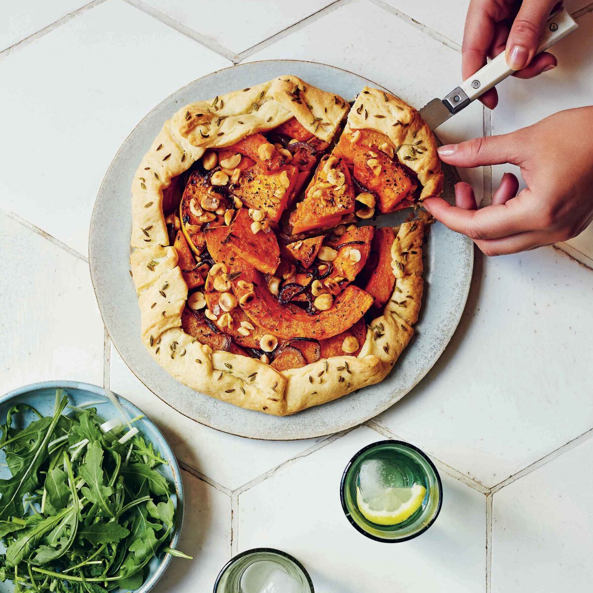 Butternusskuerbis Galette Katy Beskow Jeden Tag vegan