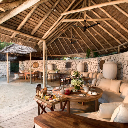 Dining area I andBeyond Mnemba Island