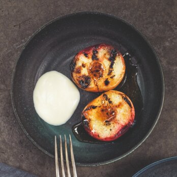 Gegrillte Pfirsiche_Grillgemüse