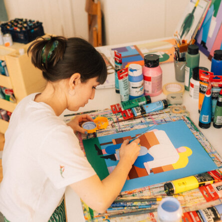 Künstlerin Jill Senft am Potsdamer Platz-31