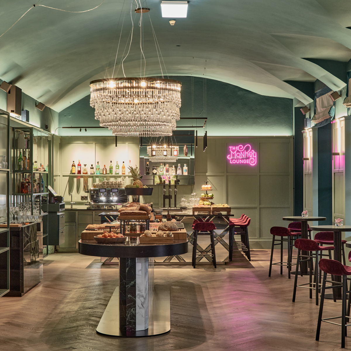 Falkensteiner Hotel PragueChair,  Chandelier,  Furniture,  Lamp,  Restaurant