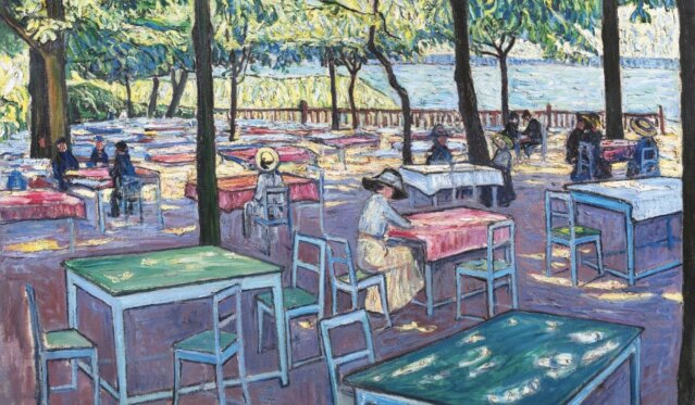 Theo von Brockhusen, Ausflugslokal (Baumgartenbrück), um 1910, Privatbesitz Foto © Grisebach GmbH (Ausschnitt)