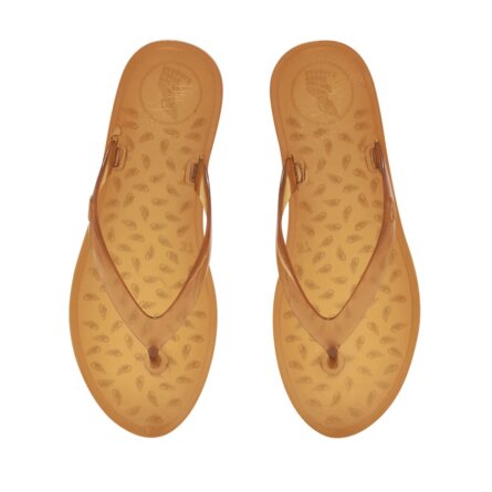 Jelly flip flops caramel