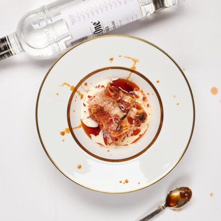 Vodka-Tortiglioni mit 'Nduja