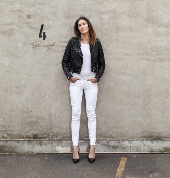 Weiße Jeans von Selfnation