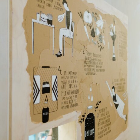 Daluma vegane Snacks Rosenthaler Platz Mitte Illustration