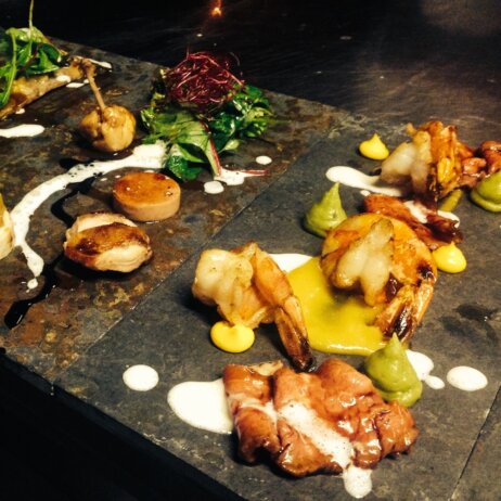 Lila Nashorn Restaurant Hamburg Ottensen Garnelen