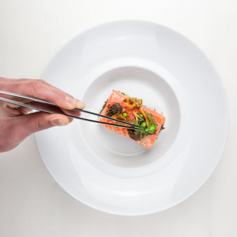 Fischers Fritz Restaurant Michelin Stern Berlin Lachs