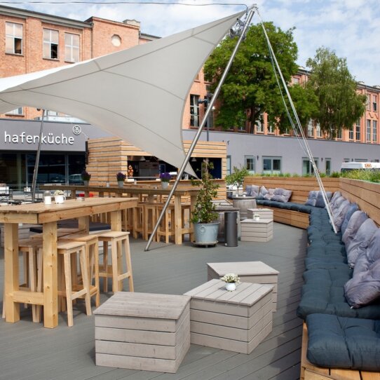 Hafenküche Hafenkante Biergarten Rummelsburg Sitzmöglichkeiten