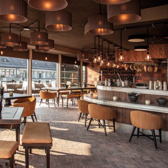 Rooftop Restaurant Zürich Interieur