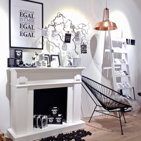 Weißglut Design Concept Store München Kamin