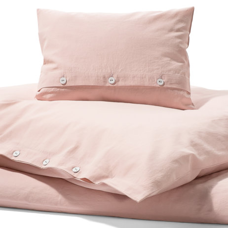 Stoffkontor Bettwäsche Stonewashed Denim Rosa