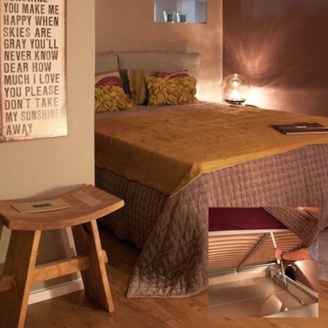 Klewitz. Die Wohnung München - Bett mit Stauraum