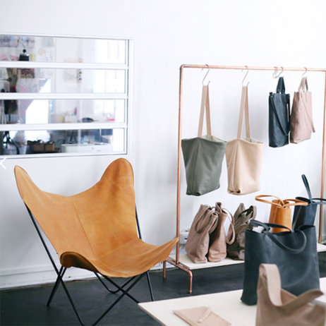 Kathrin Heubeck München - Handgefertigte Ledertaschen in Natur- und Brauntönen