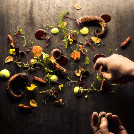 Mun Restaurant und Bar - Flambierter Octopus mit koreanischer Soße