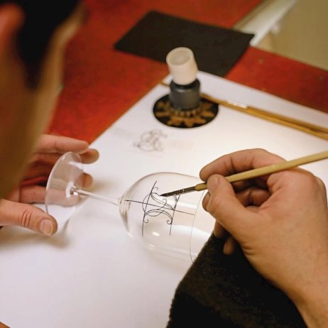 Lobmeyr Glas Wien Produktion Gravur