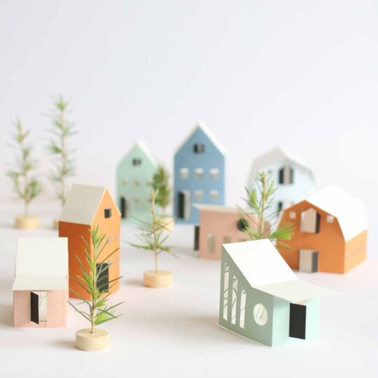 Papierhäuschen Advent von La Mesa