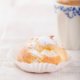 Profiteroles, choux with a custard cream. Dessert Profiteroles, choux with a custard cream. Dessert