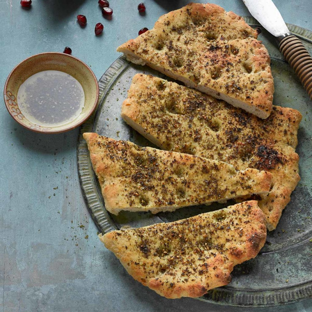 Rezept für glutenfreies Fladenbrot mit Zatar | CREME GUIDES